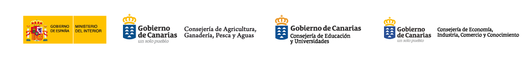 Logotipos certificación oficial de los cursos del Instituto Focan.Ministerio de España, Gobierno de Canarias.