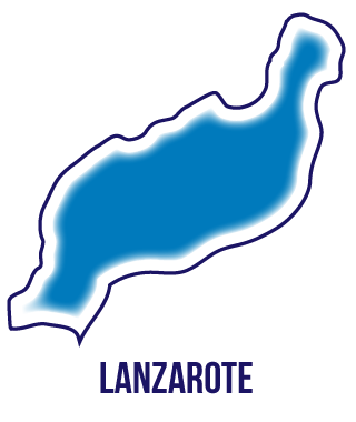 Silueta isla de Lanzarote. Matrícula cerrada cursos Ocupados
