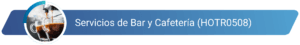 HOTR0508 - Servicios de Bar y Cafetería