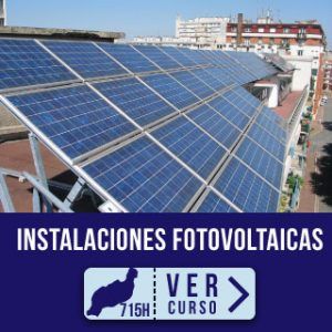 Vista panel fotovoltaico en azotea. Curso para desempleados Montaje y Mantenimiento Instalaciones Fotovoltaicas en Focan Lanzarote